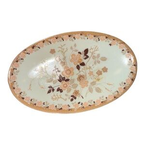 BEAUTIFUL ROYAL AMES VINTAGE JAPANESE SOAP DISH WITH FLORAL PATTERN